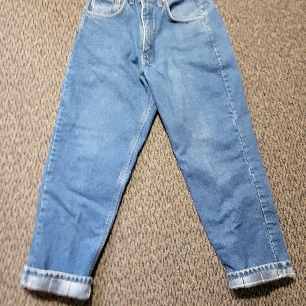 EUC Carhartt Women's Blue Flannel Lined Jeans 32x30 Super Warm!!! - Picture 7 of 13